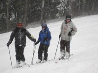 Coming down Peak-Creek in wet snow